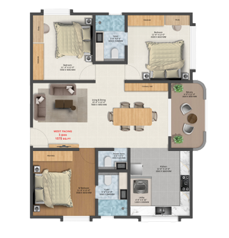 Tru Aquapolis unit plan a